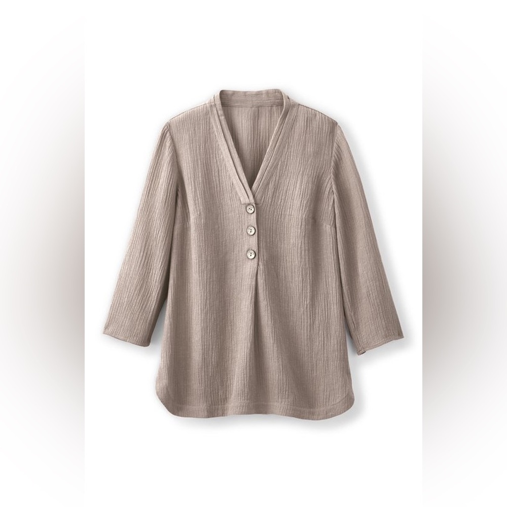SOFT SURROUNDINGS Oceo Gauze Button Tunic